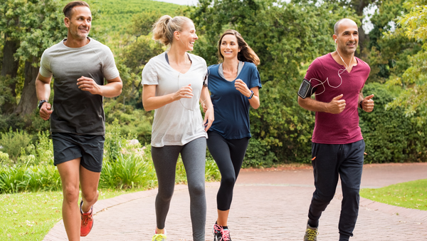 a group of people jogging-1